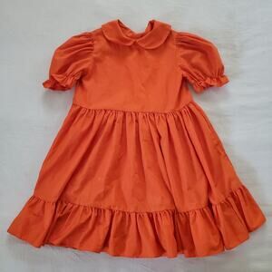 Vintage Orange Ruffled Dress 5t/6